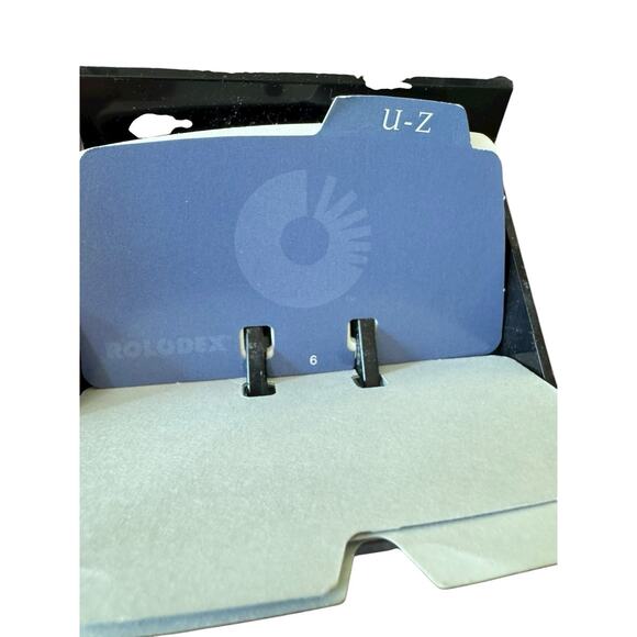 Rolodex S300C Covered Card File Made in USA Vintage Office Desk Organizer Black - Picture 4 of 8